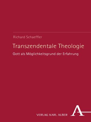 cover image of Transzendentale Theologie